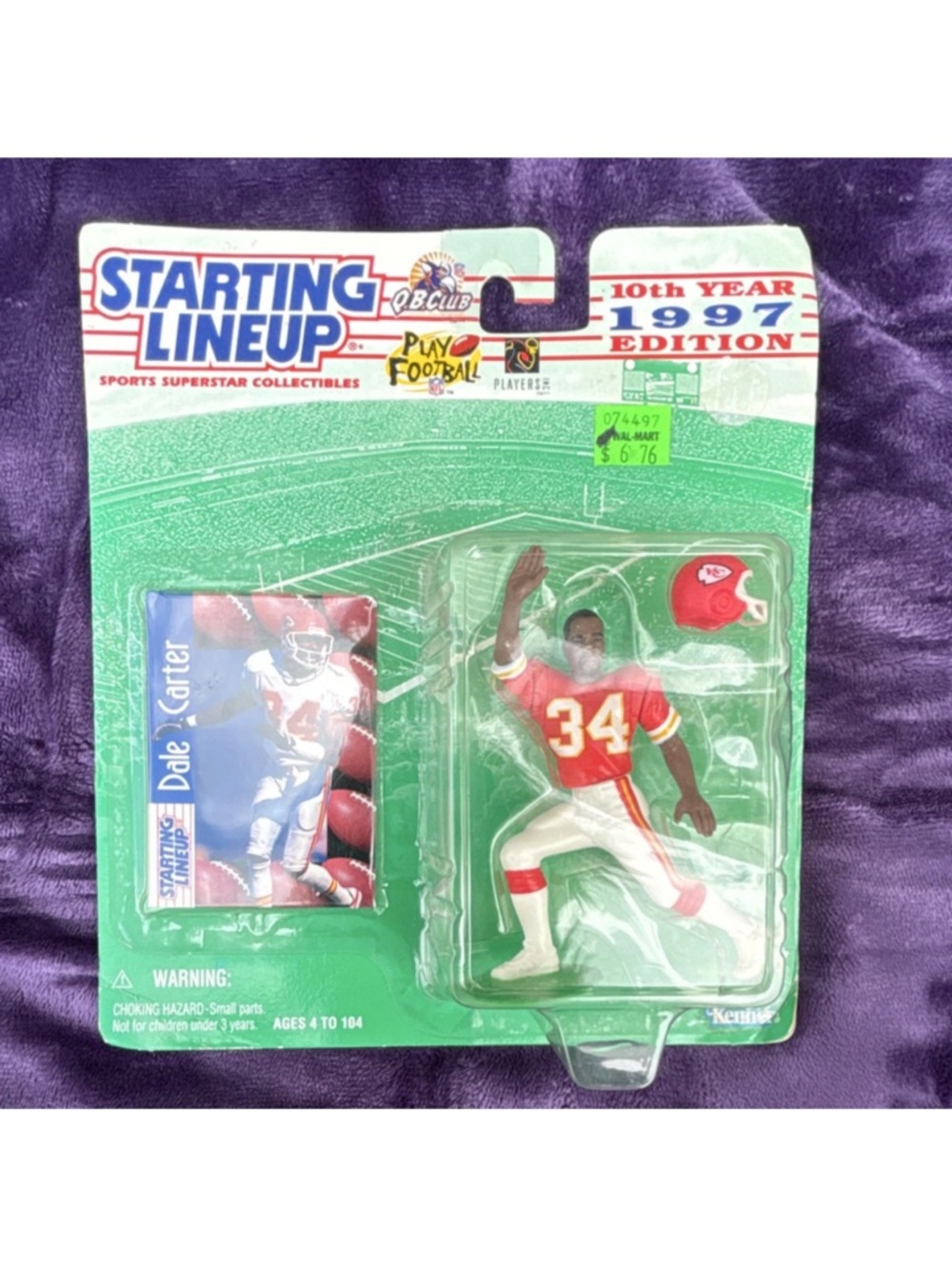 Starting Lineup Dale Carter #34 Red & White Football Action Figure